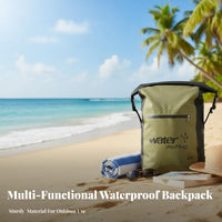 Double Shoulder Straps Waterproof Backpack Long-Lasting Waterproof Backpack Sack Large Capacity for Swimmers, Beachgoers, Swimming, Beach