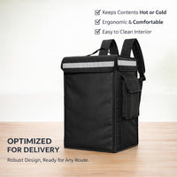 Insulated Delivery Backpack for Drivers, Waterproof Food Delivery Bag 50L, Hot Food Carrier Backpack, Delivery Bag for Takeaway Food