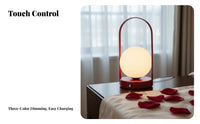Red Wedding Lantern Lamp Continuous Dimming Dimmable Night Light Long Battery Life Electric Bedside Lamp for Newlyweds, Couples, Bedroom