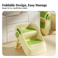 Anti-Slip Surface 2-Step Toddler Stool Rounded Corners Footstool Stable Structure Youngster s' Furniture Lightweight and Portable for Toddlers, Parents, Adults, Bathroom, Hand Washing, Bedroom, Kitchen