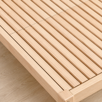 Bed Extension, Solid Beech Wood, Height-Adjustable Extension for Beds with Flat Base, For More Sleeping Space in Family Beds