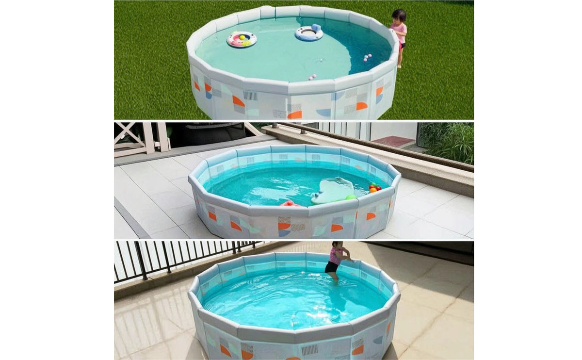 Foldable Swimming Pool Multi-Layer Family Pool Sturdy for Kids, Backyard, Garden, Patio