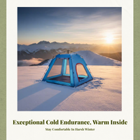 Outdoor Camping, Ice Fishing Tent, Fiberglass Frame Shelter