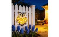 Easy Installation Metal Owl Yard Light Auto On/deactivate LED Owl Garden Lamp Weather Resistant Outdoor Lighting Weatherproof for Gardeners, Patio, Fence, Balcony