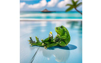 Bikini Frog Statue Novelty Gift Frog Couple Figurine Relaxing Frogs Sculpture Collectible House Decoration Romantic Theme