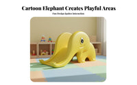 Bright Colors Elephant Slide Easy to Assemble Plastic Creature Slide Non-Slip Design Indoor Plastic Playground Safety Certified for Children, Toddlers, Preschoolers, Kindergarten, Outdoor, Backyard, Playroom