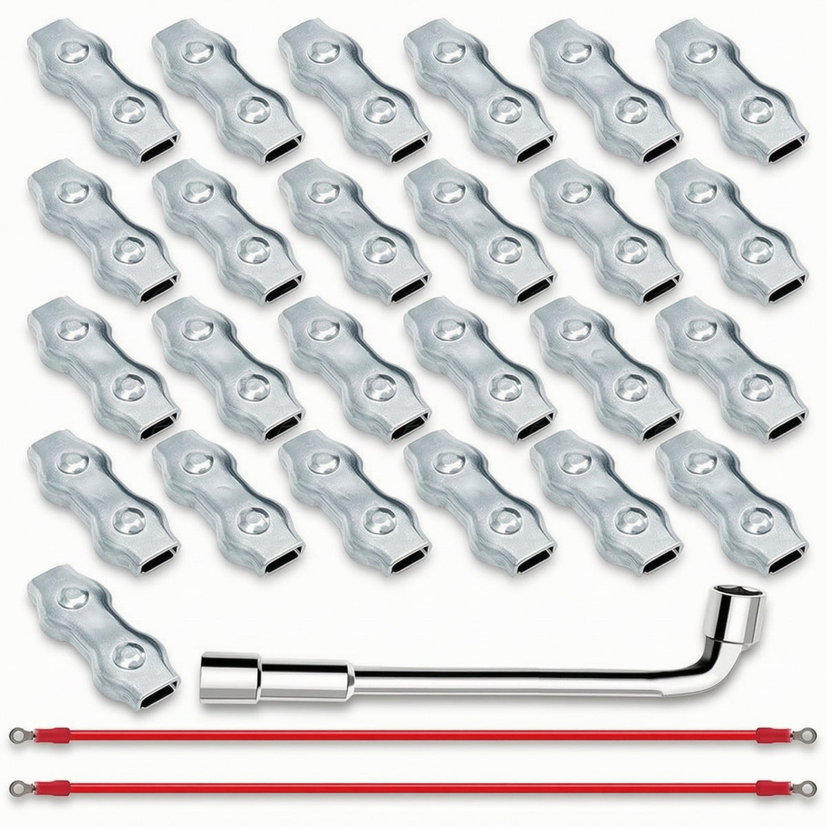 5mm Poly Rope Connector with Wires Firm Hold Electric Fence Cord Connector Sturdy for Gate Crossings