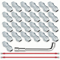5mm Poly Rope Connector with Wires Firm Hold Electric Fence Cord Connector Sturdy for Gate Crossings