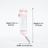 125ml Hamster Water Bottle with Stand and Hanging Nozzle Hamster Bottle Holder, Anti-Leak Resistant Pet Dispenser