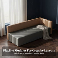 Nordic aesthetic sectional Corner Sofa flexible Combination Sectional Couch Minimalist Aesthetic Lounge Seating Deep Seat for Business Owners, Office Managers, Apartment Dwellers, Reception Area, Movie evenings