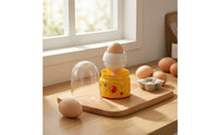 Hand-Powered Egg Shaker with Clear Dome Easy to Use Egg Shaker Compact Yolk Blender Child-Friendly for Home Cooks, Families, Breakfast Prep