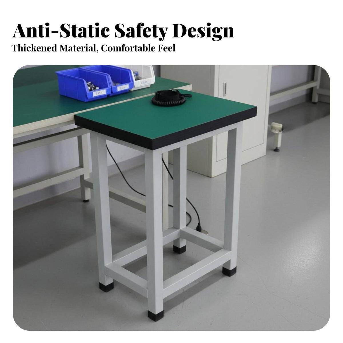 High Load Capacity Anti-Static Workbench Multi-Purpose Heavy-Duty Work Table Stable Structure Heavy Duty Work Table Adjustable Feet for Technicians, Factory Workers, Craftsmen, Warehouse, Garage, Studio, Basement