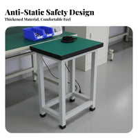 High Load Capacity Anti-Static Workbench Multi-Purpose Heavy-Duty Work Table Stable Structure Heavy Duty Work Table Adjustable Feet for Technicians, Factory Workers, Craftsmen, Warehouse, Garage, Studio, Basement