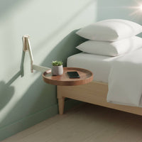 Wall-Mounted Nightstand Space Saving Table Multi-Functional Foldable Bedside Tray for Bedroom, Small Areas, Living Room