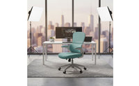 Adjustable Height Ergonomic Office Chair High-Density Foam Cushion Ergonomic Mesh Office Chair Rocking Function Space-Saving for Students, Teens, Conference Room