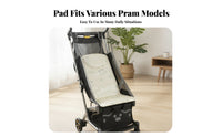 Headrest Area Ice Silk Stroller Cushion Fitted Contoured Seat Liner Paw-Print Motif Cooling Seat Insert Woven Texture