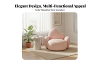 Cute Aesthetic rosy puffy Settee scuffResistant Loveseat space-saving Size Small Couch Soft Texture for Cat Owners, Apartment Dwellers, Young Adults, Living Room, Bedroom, Clothing Bimmediatelyique, Reception Area