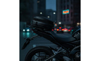 Structured Motorcycle Tail Bag with Reflective Strips Weather-Ready Tail Bag with Reflective Strip Long-Lasting Luggage Portable for Commuters