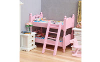 1:12 Scale Bunk Bed Scene Prop Dollhouse Bunk Bed Smooth Edges Miniature Furniture for Collectors