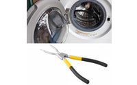 PVC Grip Handle Washing Machine Coil Removal Tool Extended Head Long Nose Circlip Pliers High-Carbon Steel for DIYers, Workshop