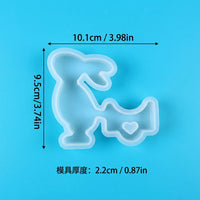 Easter Bunny Candle Holder Cast Easy De Cast Ing Easter Bunny Silic Single Reusable Craft Supply Casting Moulds Silicone for Home Decoration Enthusiasts