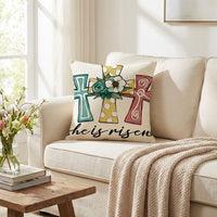Easter Bunny Pillowcase Decorative Carrot Print Cushion Cover Festive Holiday Throw Pillow Cover for Home Stylists, Homeowners, Sofa, Bedroom, Chair