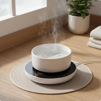 Constant Temperature Thermostatic Pet Water Bowl Prevents Freezing Ceramic Pet Heating Bowl Energy Saving for Dogs, Cats, Winter, Indoor