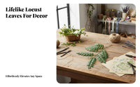 Faux Locust Leaf Branch Lifelike Appearance Artificial Acacia Leaf Stem Realistic Look Long Stem Decorative Branch for Homeowners, Living Room, Office