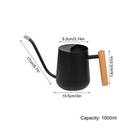 Metal Watering Can Compact Small Wooden Handle Watering Can Easy to Control for Desk