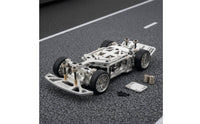 RC Chassis with Steering Gear 1:28 Scale Car Frame Metal for Drifting, Builders