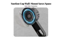 Wall Mounted Toilet Brush Drill Installation Toilet Brush and Holder Set Complete Storage Suction Cup Cleaning Holder for Renters, Apartment