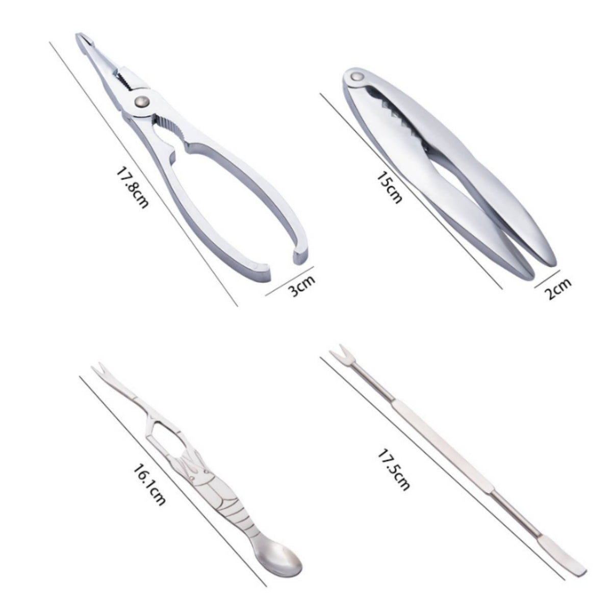 6 Pieces Seafood Spoon and Utensil Set Rust-Resistant Seafood Tools Kit Gift