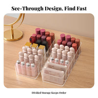 Acrylic Eyeshadow Palette Organizer Space Saving Eyeshadow Palette Holder Easy to Clean Multiple-Compartment Makeup Organizer for Women, Teens, Vanity