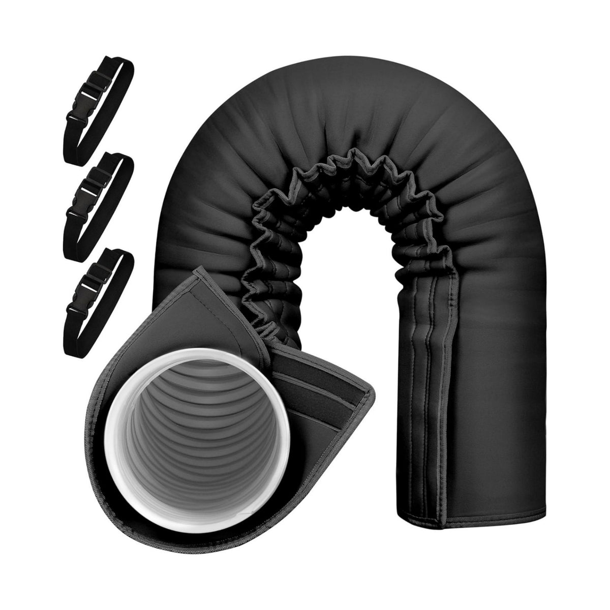 Air Conditioning Hose Sleeve with Straps Flexible for Apartment