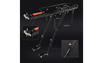 Rear Cargo Rack with Side Rails Clamp-on Two-Wheeler Rear Rack Reflective Stable for Commuters, Daily Commuting