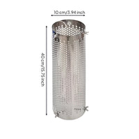 Oven Chimney Mesh Sleeve Sleeve Stainless Steel Tent Oven Pipe Protector Adjustable Chimney Guard Cover with Screws for Backpackers, Hot Tenting