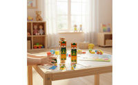 Early Education Rotating Block Learning Toy Cognitive Development Creature Rotating Game Hand-Eye Coordination Wooden Mix and Match Blocks for Toddlers, Preschoolers, Babies