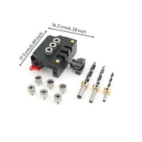 Metal Self-Centering Doweling Jig Kit Clamping Self-Centering Dowel Drill Jig Straight Holes Drilling Guide Set Adjustable for DIYers