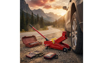Slim-Profile Hydraulic Floor Jack Manual Hydraulic Trolley Jack Portable Heavy-Duty for Mechanics, Car Owners, Garage