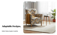 Upholstered enveloping side chair Nordic aesthetic Upholstered enveloping side chair Armchair Retro Design Single Sofa for Adults, Readers, Living Room, Bedroom, studying corner