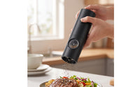 Battery Operated Automatic Seasoning Salt and Pepper Grinder Sleek Pepper Grinder Compact Seasoning Mill Lightweight for Kitchen