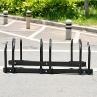 Steel Cycle Parking Rack Powder-Coated Bike Rack with Wheel Slots Heavy-Duty Cycle Stand Stable for Cyclists, Commuters, Outdoor
