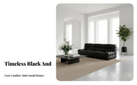 checkered Tufting sectional Block Sofa Space-Saving Living Room Furniture Minimalist Design Lounge Chair Lowsilhouette for Apartment Dwellers, individuals, Students, Small Spaces, Studio, Bedroom