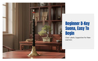 Professional D Key Suona, Faux Rosewood Ebony, Full Set, Beginner Friendly, Chinese Wind Instrument