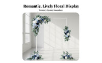 2 Pieces Artificial Wedding Arch Flowers Reusable Wedding Arch Flower Kit Ceremony Backdrop Flowers Versatile for Chair Backs