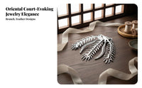 Avian Feather Metal Decoration Embossed Features DIY Headdress Comp Exclusive Nt Ethnic Design Clothing Applique