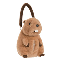 Cute Fuzzy Tissue Holder with Strap Soft Cartoon Animal Tissue Holder for Road Trips