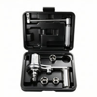 Gear-Driven Tire Lug Wrench with Case Non-Slip Detachable Lug Wrench High-Leverage Tool Long-Lasting for Drivers, Garage