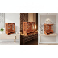 Altar Stand Carved Shrine Stand Decorative Altar with Shelf for Practitioners