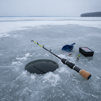 Ice Fishing Rod Tip Winter Heavy Duty Solid Flat Rod Tip Soft Tail
